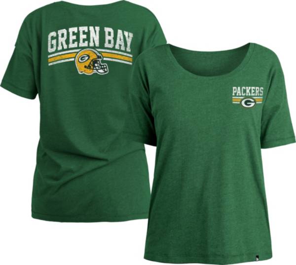 New Era Women's Green Bay Packers Relaxed Back Green T-Shirt