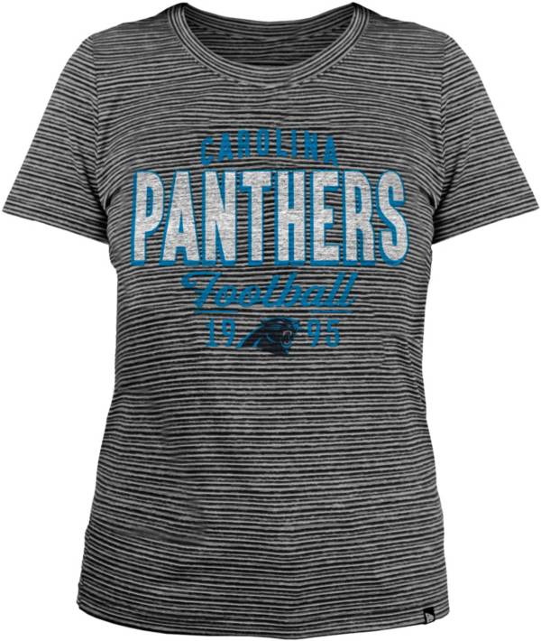 New Era Women's Carolina Panthers Space Dye Black T-Shirt