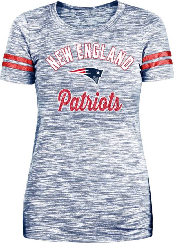 New Era Women's New England Patriots Space Dye Glitter T-Shirt