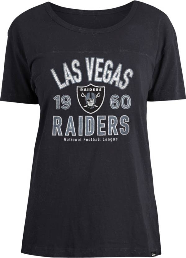 New Era Women's Las Vegas Raiders Black Mineral Wash T-Shirt