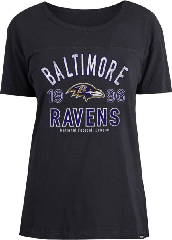 New Era Women's Baltimore Ravens Black Mineral Wash T-Shirt