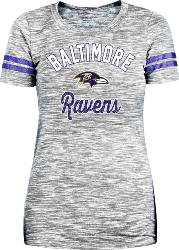 New Era Women's Baltimore Ravens Space Dye Glitter T-Shirt