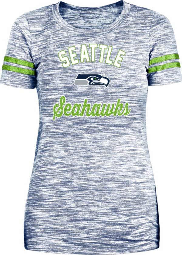 New Era Women's Seattle Seahawks Space Dye Glitter T-Shirt