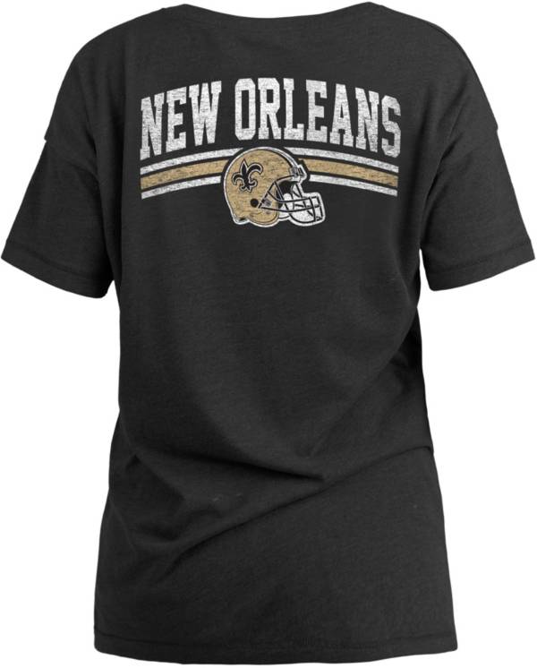 New Era Women's New Orleans Saints Relaxed Back Black T-Shirt