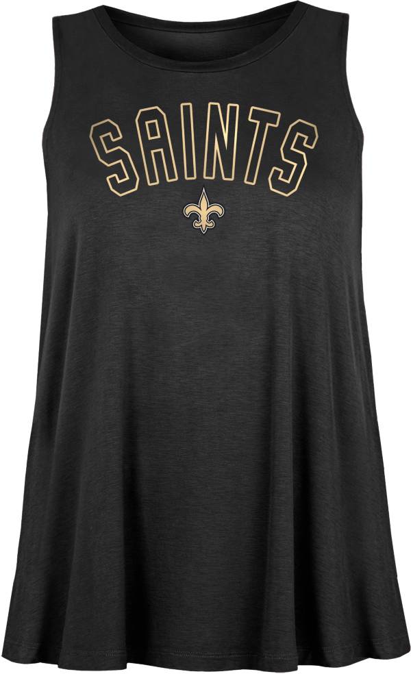 New Era Women's New Orleans Saints Rayon Spandex Black Tank Top