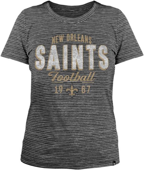 New Era Women's New Orleans Saints Space Dye Black T-Shirt