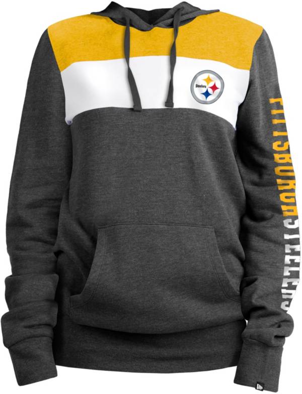 New Era Women's Pittsburgh Steelers Fleece Black Pullover Hoodie