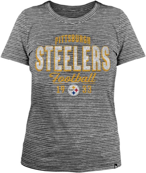 New Era Women's Pittsburgh Steelers Space Dye Grey T-Shirt