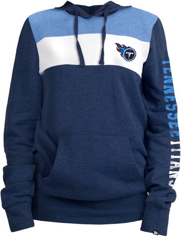 New Era Women's Tennessee Titans Fleece Navy Pullover Hoodie