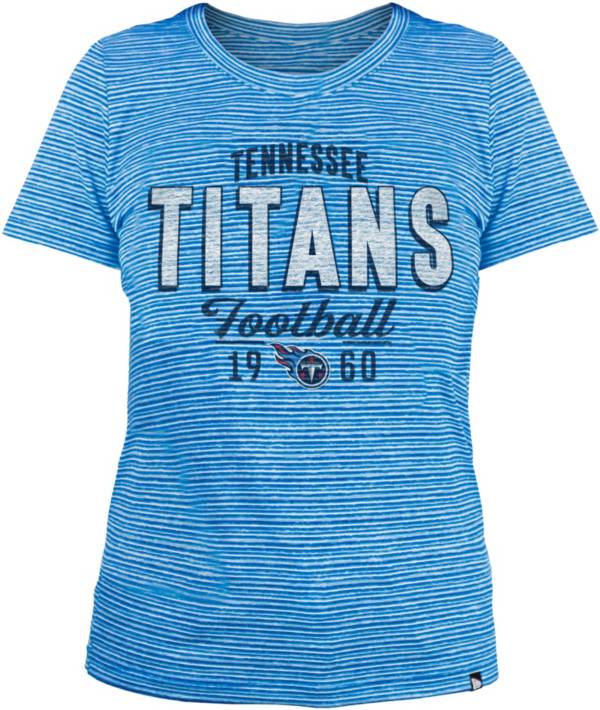 New Era Women's Tennessee Titans Space Dye Blue T-Shirt