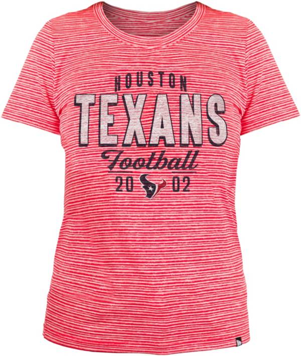 New Era Women's Houston Texans Space Dye Red T-Shirt