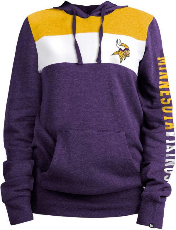 New Era Women's Minnesota Vikings Fleece Purple Pullover Hoodie