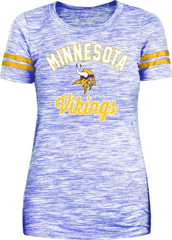 New Era Women's Minnesota Vikings Space Dye Glitter T-Shirt