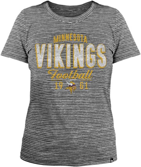 New Era Women's Minnesota Vikings Space Dye Grey T-Shirt product image