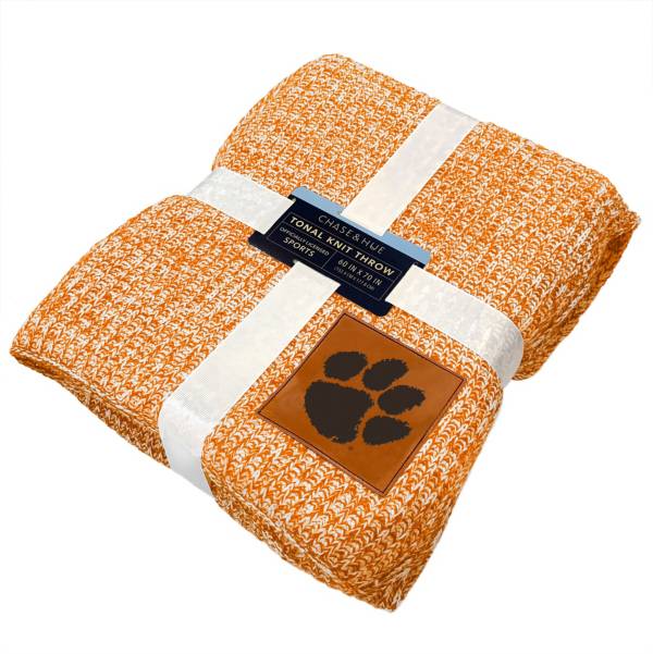 Pegasus Sports Clemson Tigers 60'' x 70'' Cable Knit Blanket