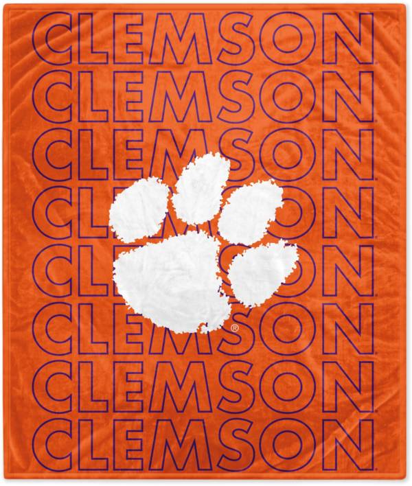 Pegasus Sports Clemson Tigers 60'' x 70'' Echo Wordmark Blanket