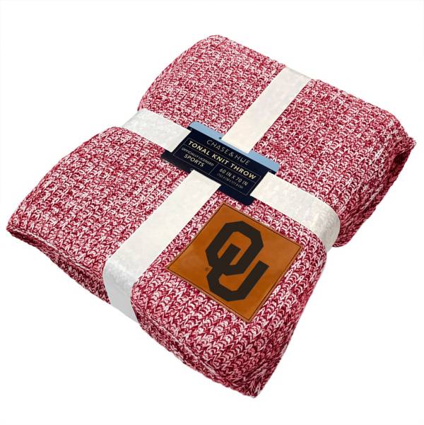 Pegasus Sports Oklahoma Sooners 60'' x 70'' Cable Knit Blanket