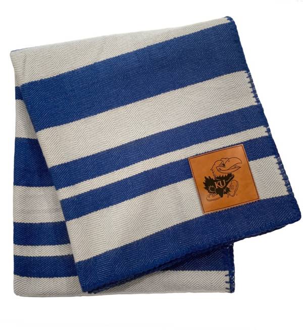 Pegasus Sports Kansas Jayhawks 60'' x 70'' Acrylic Stripe Throw Blanket product image