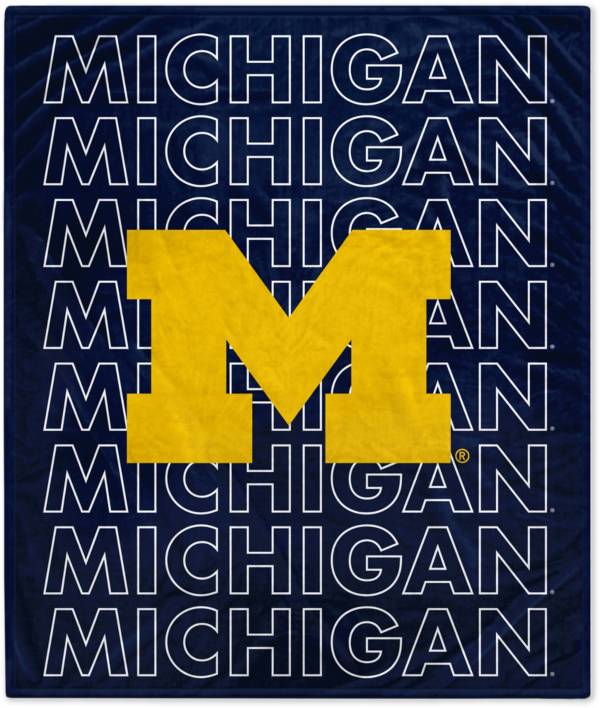 Pegasus Sports Michigan Wolverines 60'' x 70'' Echo Wordmark Blanket