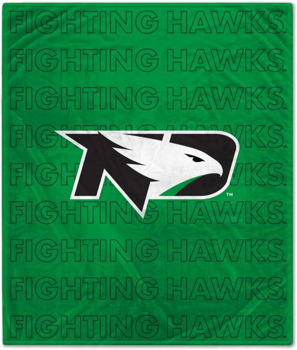 Pegasus Sports North Dakota Fighting Hawks 60'' x 70'' Echo Wordmark Blanket