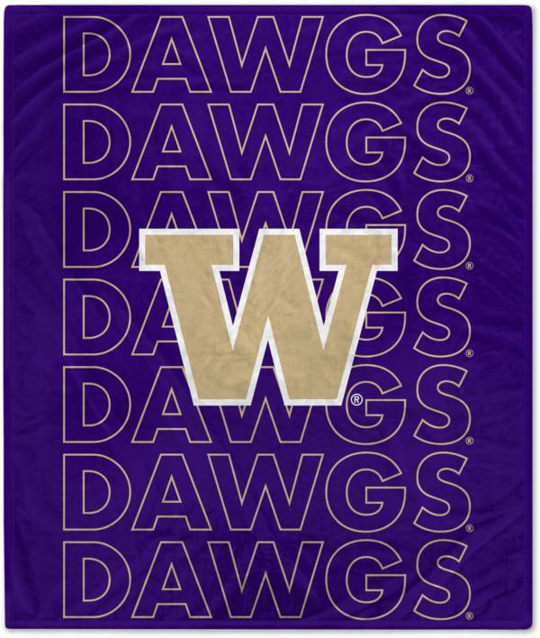 Pegasus Sports Washington Huskies 60'' x 70'' Echo Wordmark Blanket