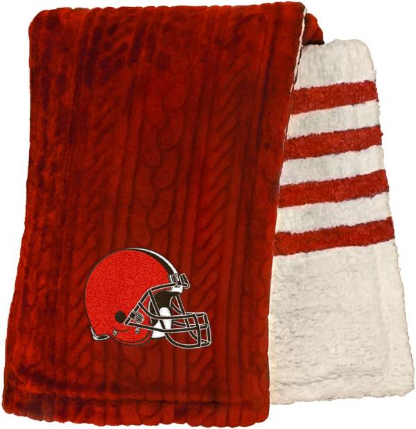 Pegasus Sports Cleveland Browns 60'' x 70'' Embossed Sherpa Stripe Throw Blanket