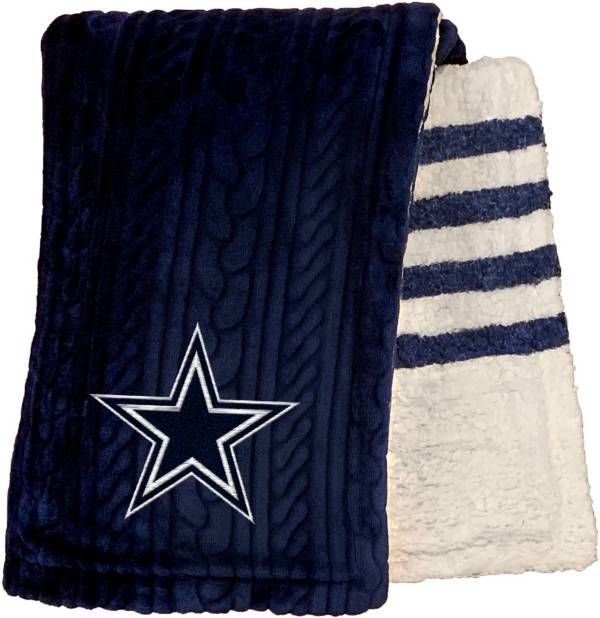 Pegasus Sports Dallas Cowboys 60'' x 70'' Embossed Sherpa Stripe Throw Blanket