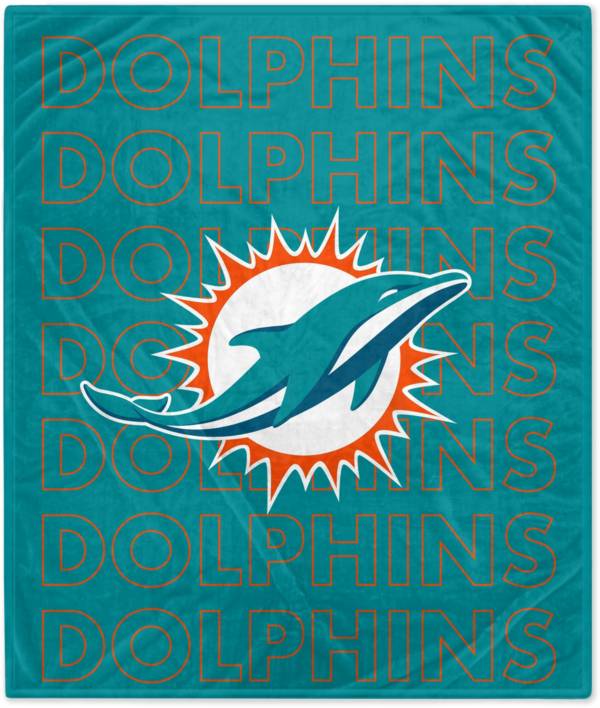 Pegasus Sports Miami Dolphins 60'' x 70'' Echo Wordmark Blanket