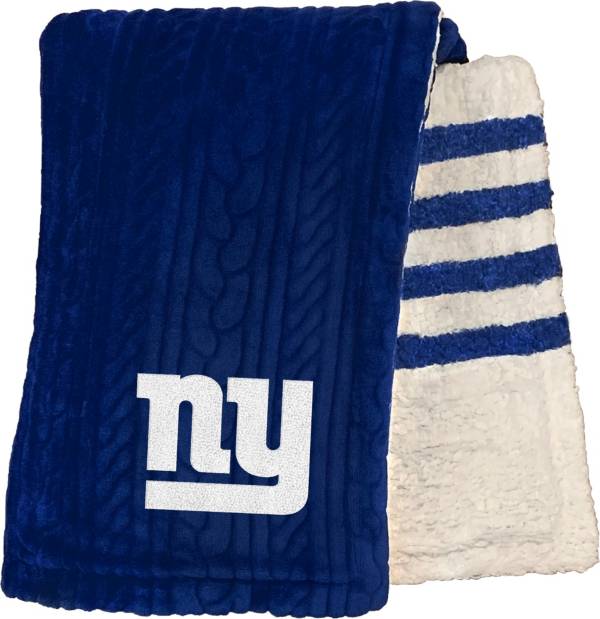 Pegasus Sports New York Giants 60'' x 70'' Embossed Sherpa Stripe Throw Blanket