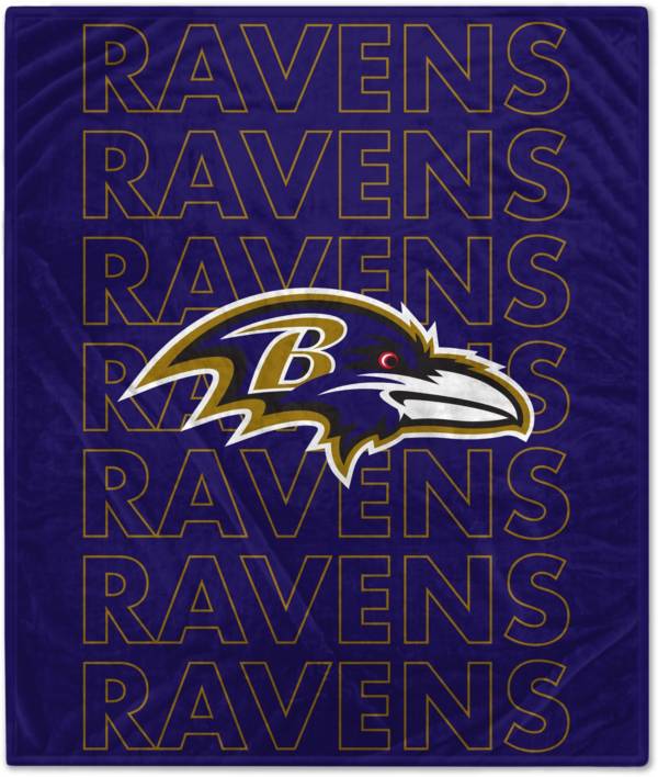 Pegasus Sports Baltimore Ravens 60'' x 70'' Echo Wordmark Blanket