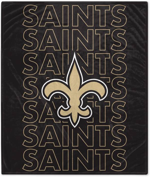 Pegasus Sports New Orleans Saints 60'' x 70'' Echo Wordmark Blanket