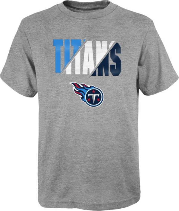 NFL Team Apparel Youth Tennessee Titans Primary Logo Grey T-Shirt