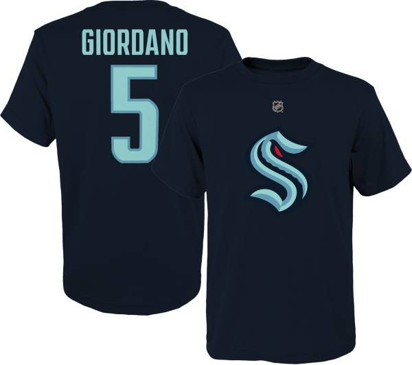 NHL Youth Seattle Kraken Mark Giordano #5 Navy T-Shirt