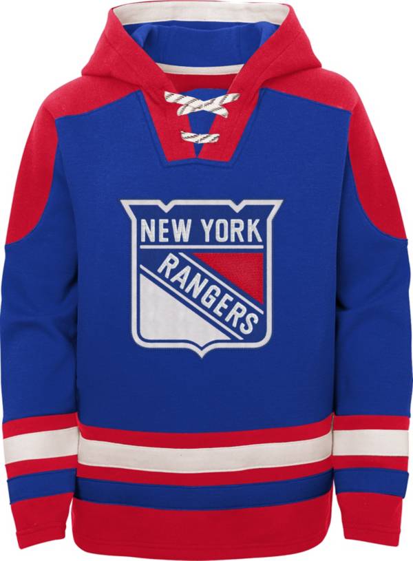 NHL Youth New York Rangers Ageless Blue Pullover Hoodie