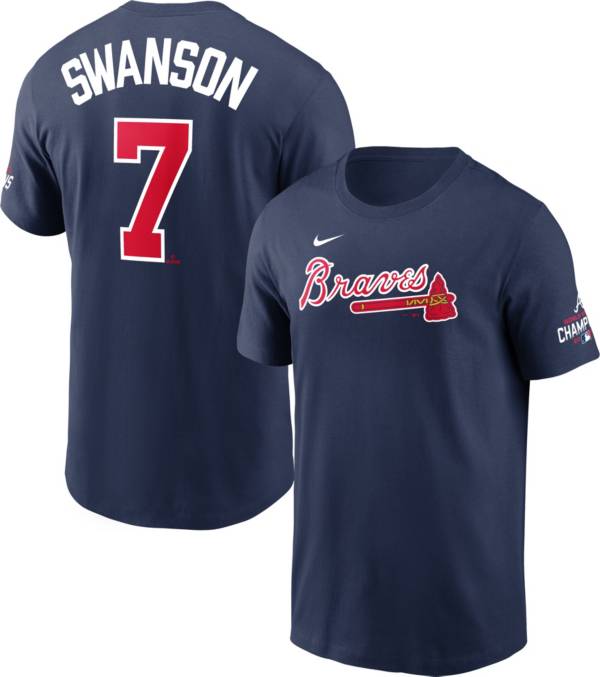 Nike 2021 World Series Champions Atlanta Braves Dansby Swanson #7 T-Shirt