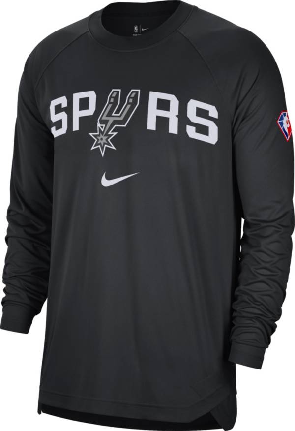 Nike Adult San Antonio Spurs Black Long Sleeve Pre-Game Crewneck