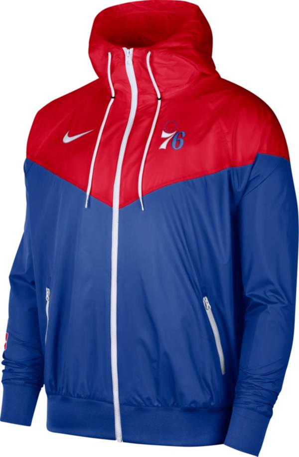 Nike Adult Philadelphia 76ers Red Lightweight Windrunner Jacket