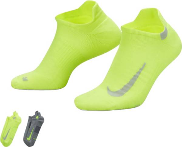 Nike Multiplier Running No-Show Socks - 2 Pack