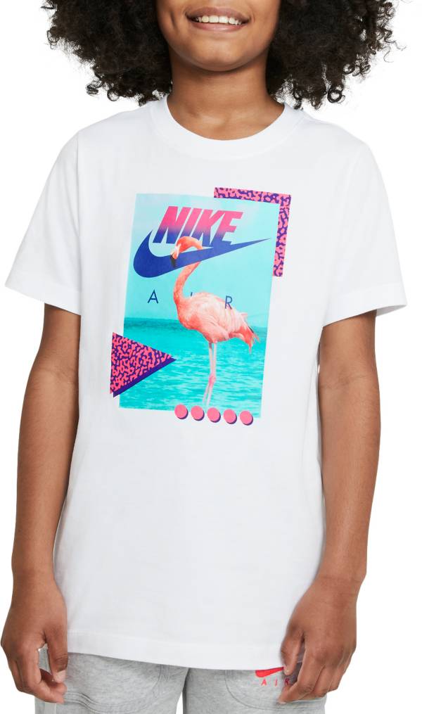 Nike Boys' Sportswear Beach Flamingo Photo T-Shirt