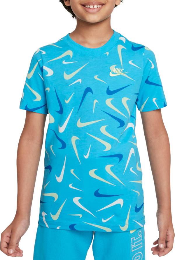 Nike Boys' Sportswear Swoosh Printed T-Shirt
