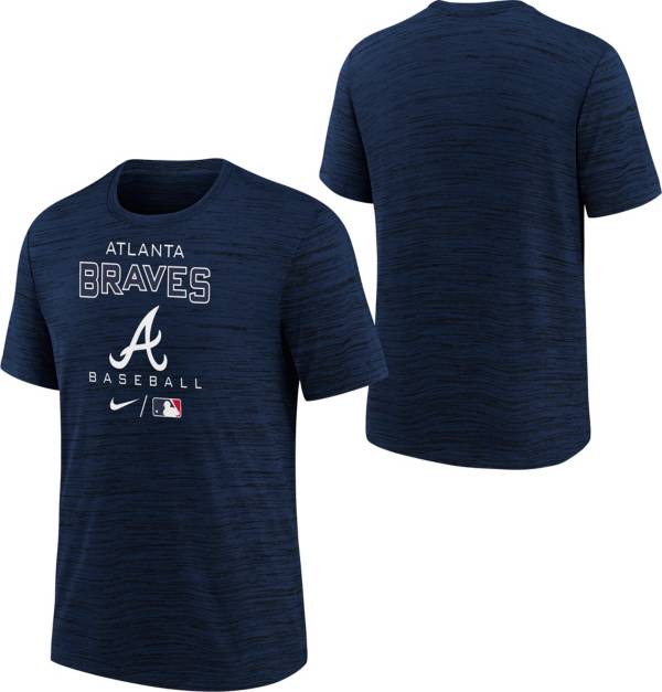 Nike Youth Boys' Atlanta Braves Navy Authentic Collection Velocity T-Shirt product image