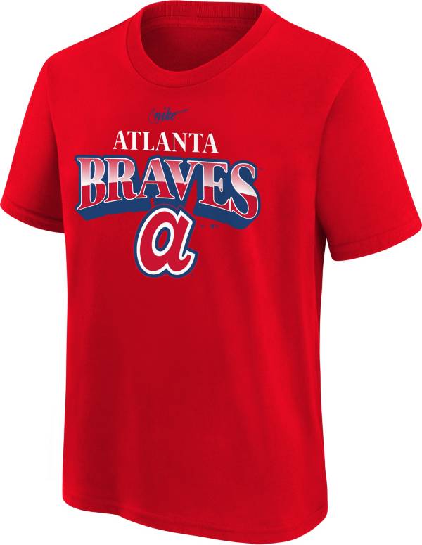 Nike Youth Boys' Atlanta Braves Red Rewind T-Shirt