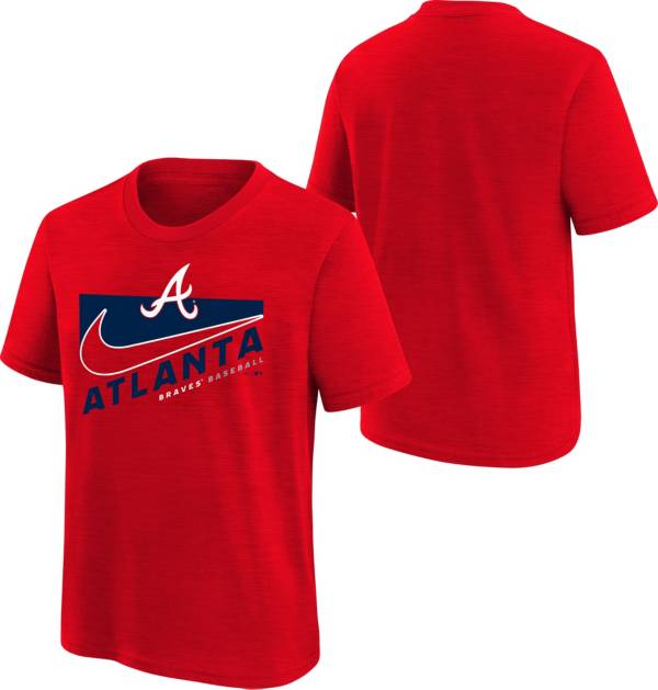 Nike Youth Boys' Atlanta Braves Red Swoosh Town T-Shirt