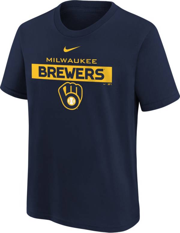 Nike Youth Boys' Milwaukee Brewers Navy Issue T-Shirt