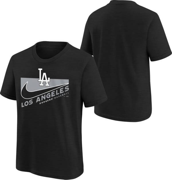 Nike Youth Boys' Los Angeles Dodgers Black Swoosh Town T-Shirt