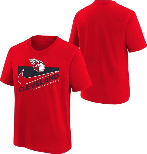 Nike Youth Boys' Cleveland Indians Red 4-7 Swoosh T-Shirt