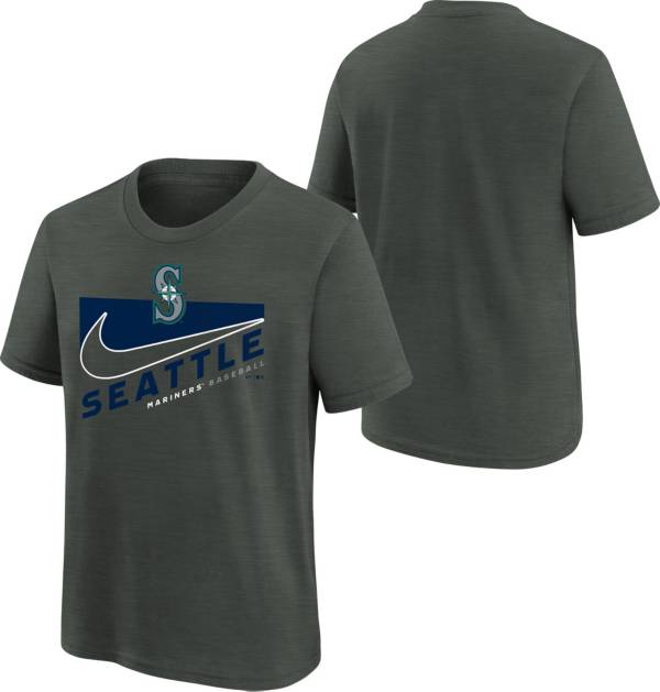 Nike Youth Boys' Seattle Mariners Dark Gray Swoosh Town T-Shirt