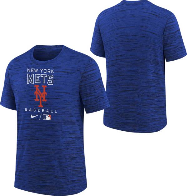 Nike Youth Boys' New York Mets Blue Authentic Collection Velocity T-Shirt