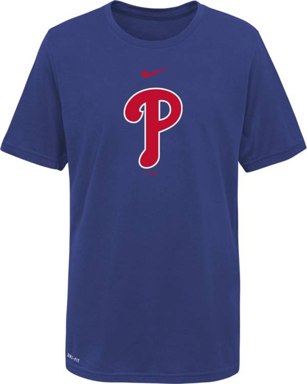 Nike Youth Boys' Philadelphia Phillies Blue Logo Legend T-Shirt