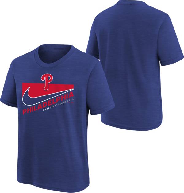 Nike Youth Boys' Philadelphia Phillies Blue Swoosh Town T-Shirt